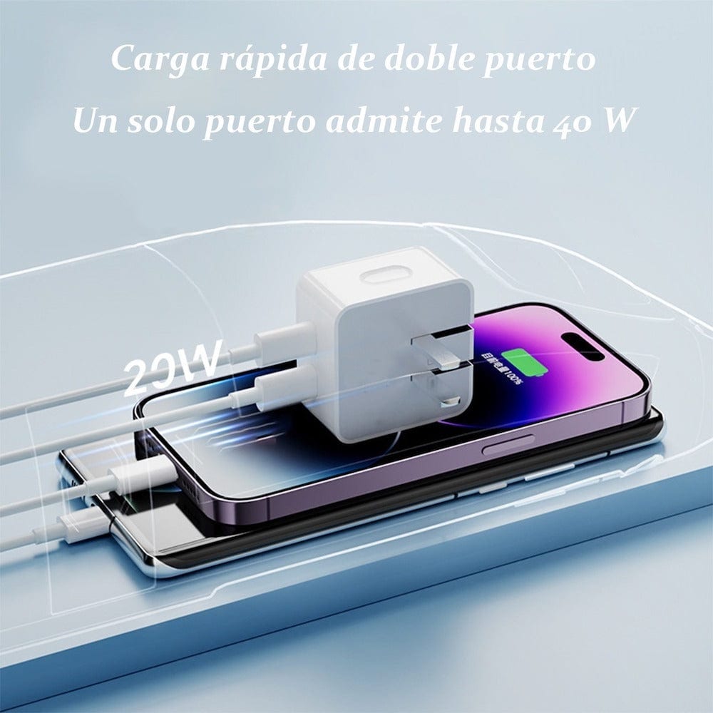 Cargador 40W Moreka CC21 Carga Rapída Doble USB4
