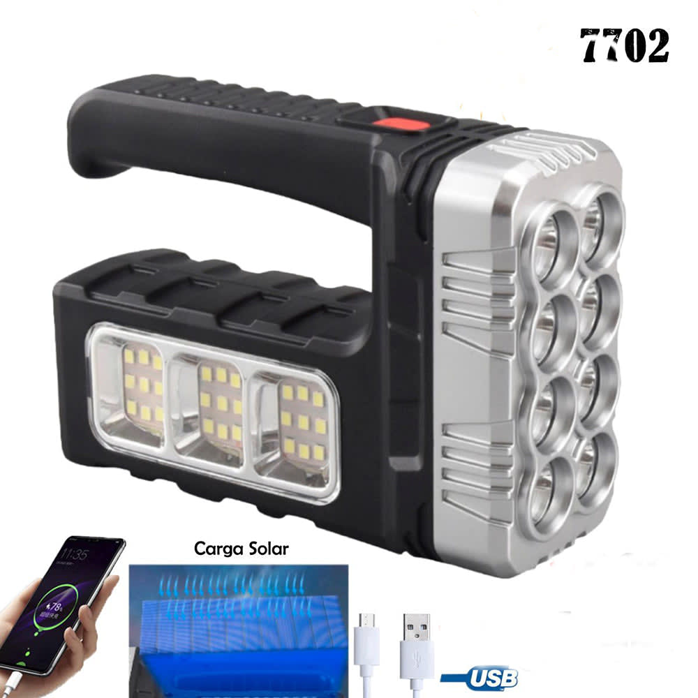 Linterna super brillante de 8 Leds + COB Solar Moreka 7702A4