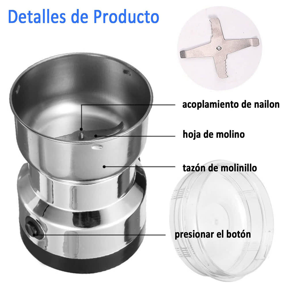 Molinillo de café y especias de acero inoxidable portatil 300ML COF-0363