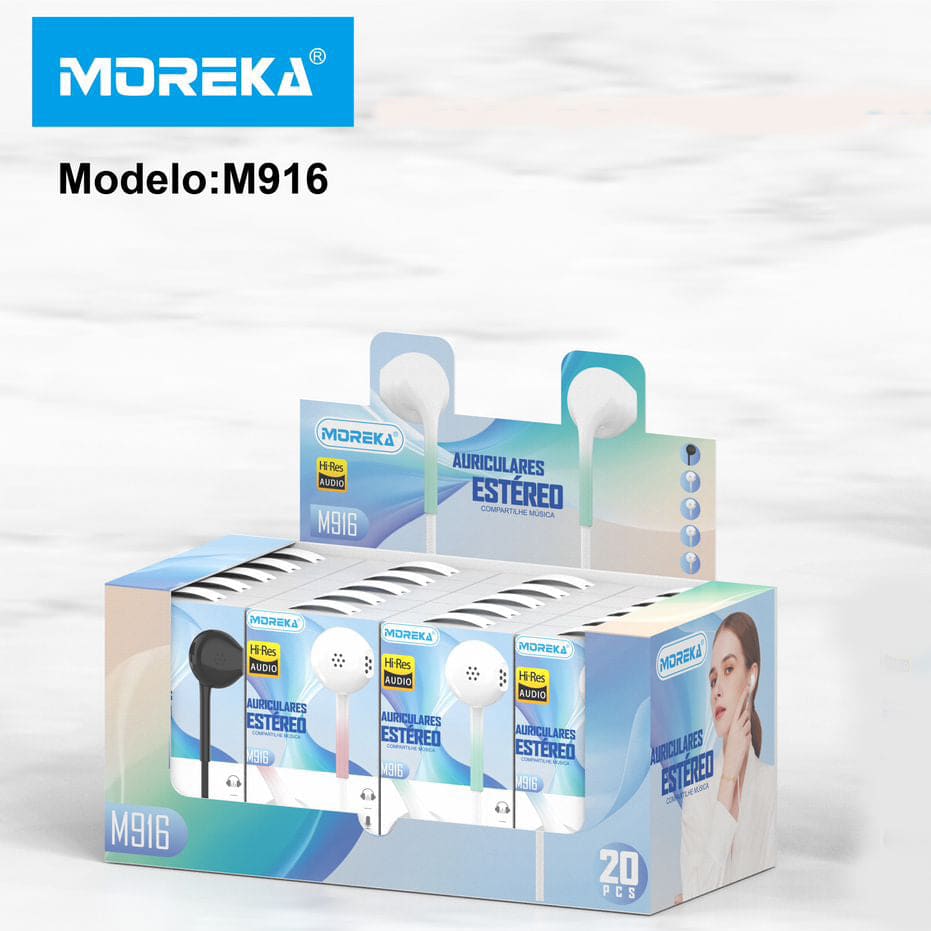 Audifonos Moreka M-916, Alámbricos, Manos Libres, 3.5mm4