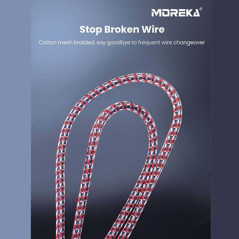 Cable De Audio, Moreka AU-01, Auxiliar 3.5, 1500mm, Reforzado15