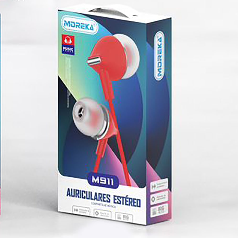 Audifonos Moreka M-911, Alámbricos, Manos Libres, 3.5mm5