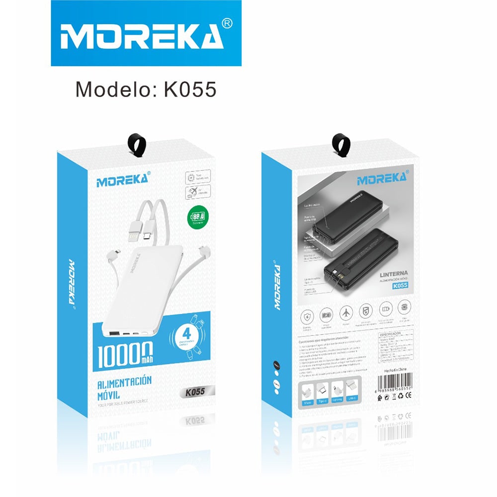 Powerbank Moreka K055 10000 mAh Tipo C V8 IP4