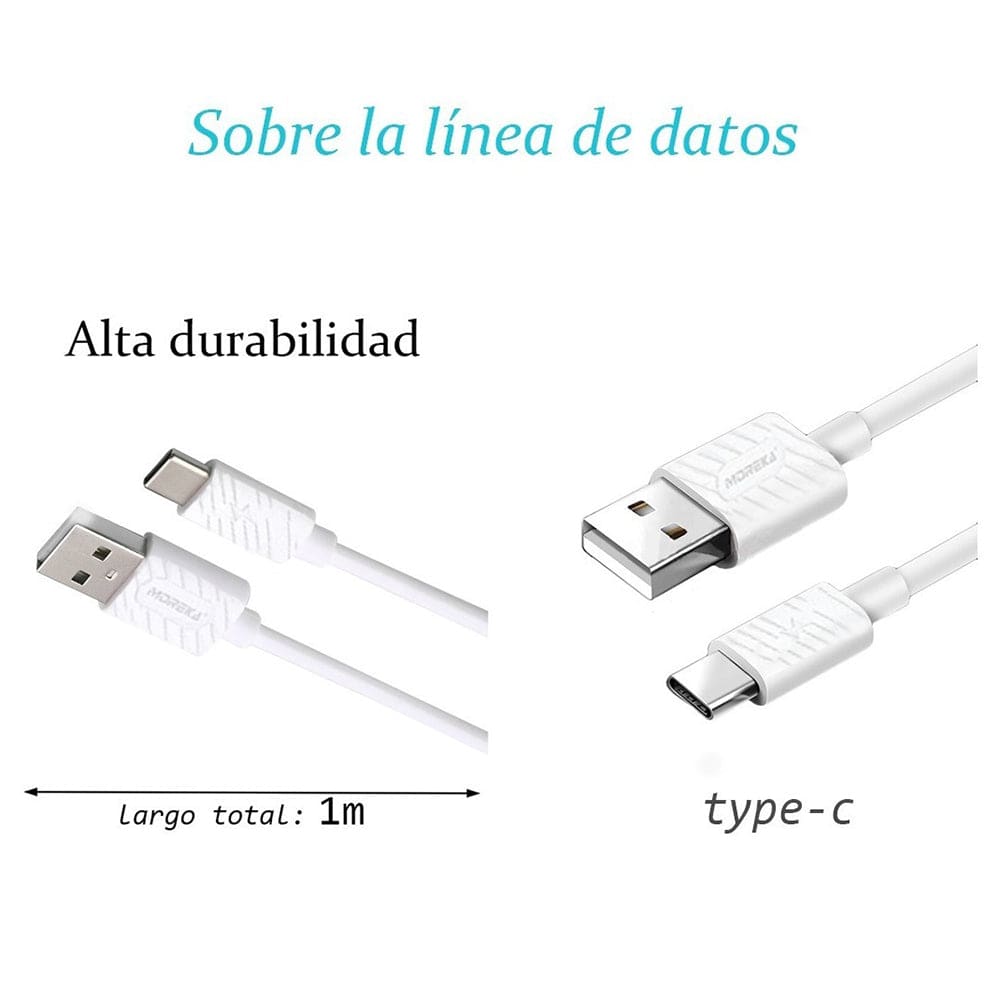 Cargador Moreka MR2611  2.0A Usb Cable Tipo C6