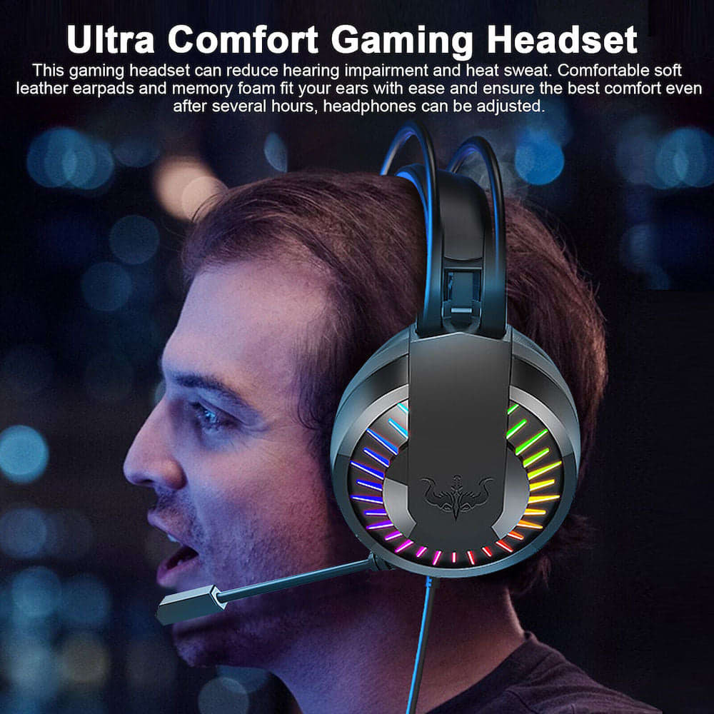 Diadema Gamer OVLENG GT68 Switch Xbox Ps4, PSP RGB Power Bass4