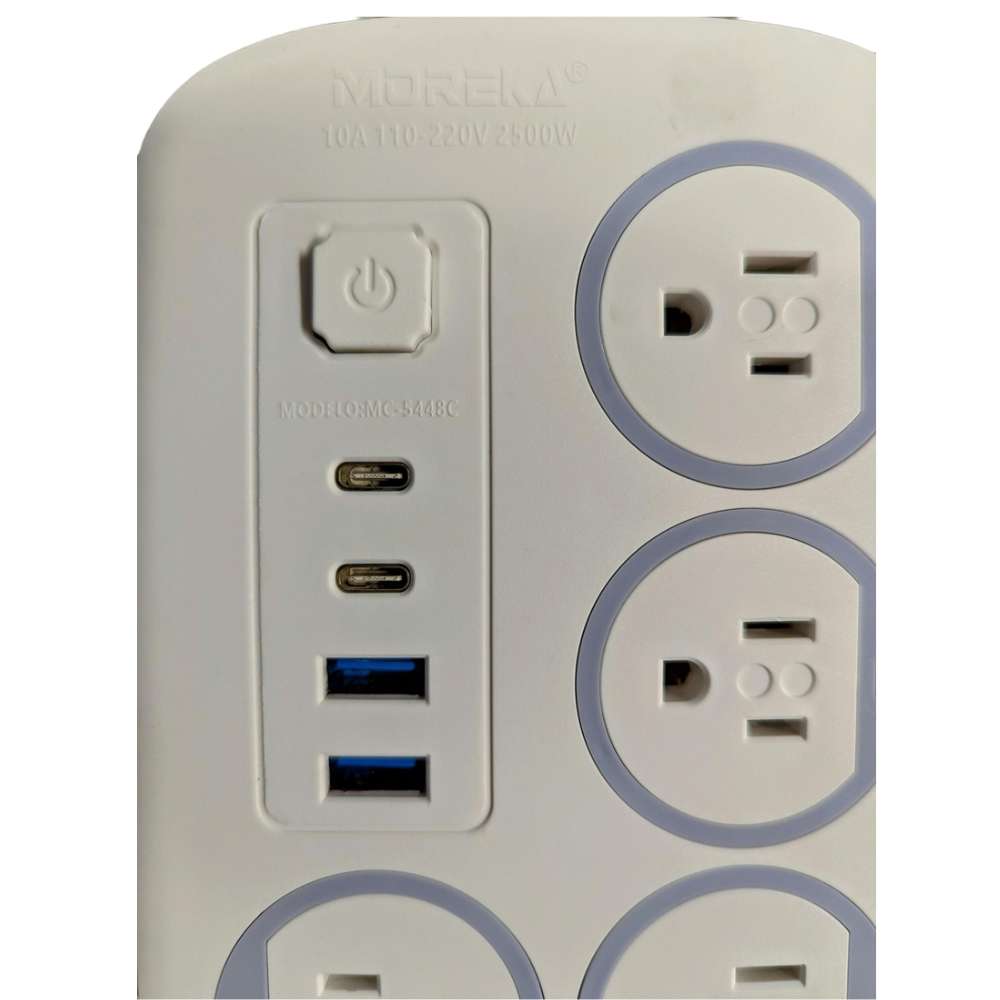 Multicontacto 6 Conexiones 2 Puertos Usb 2 Puertos C MC-5448c3