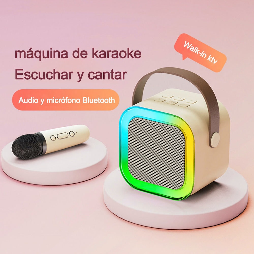 Bocina Karaoke Bluetooth FM dual microfonos portatil WL-3957