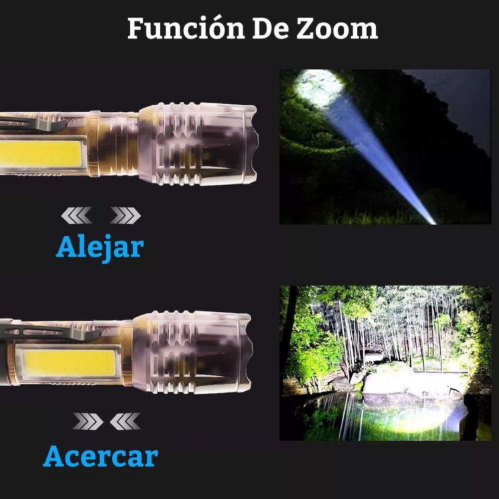 Lampara Táctica Camuflaje Usb Led 4000L COB + Clip Moreka SQ-5354