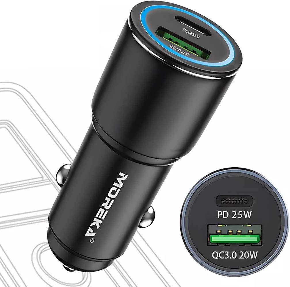 Cargador De Carro Moreka CP005 Plug In 45W USB y Tipo C4