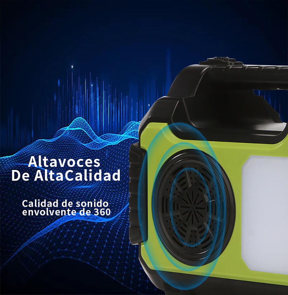 Mini Sistema Solar Radio FM 4 Focos Linterna Power Bank MOR-80723