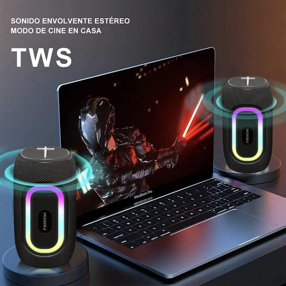 Bocina  Moreka 398 16W, Bluetooth, TF Card, Radio FM, USB3