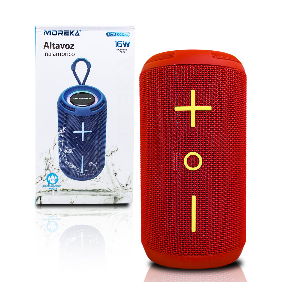Bocina Moreka 401 16W, Bluetooth, TF Card, Radio FM, USB Contra Agua IPX514