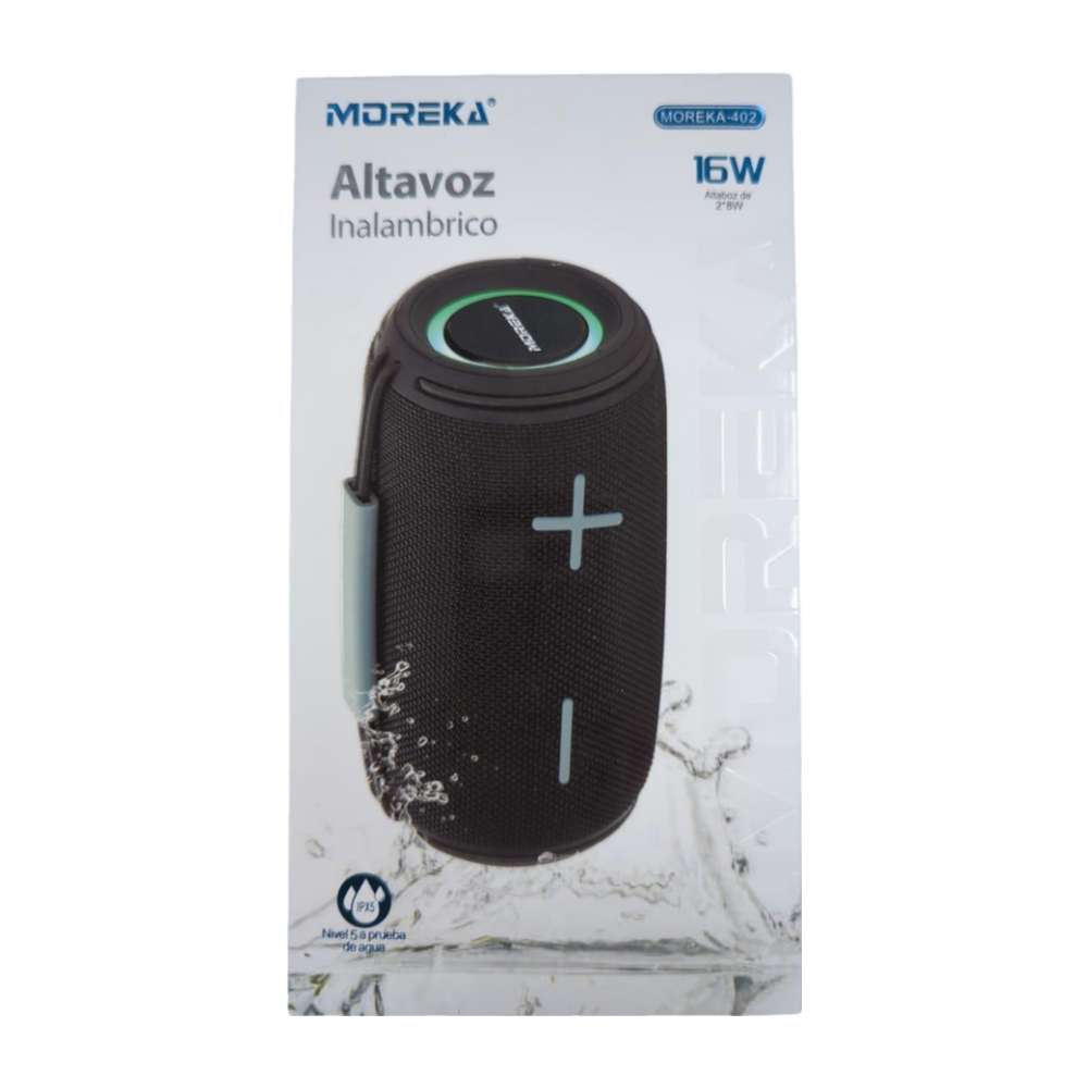 Bocina Moreka 402 16W, Bluetooth, TF Card, Radio FM, USB Contra Agua IPX610
