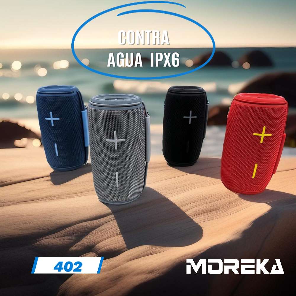 Bocina Moreka 402 16W, Bluetooth, TF Card, Radio FM, USB Contra Agua IPX63
