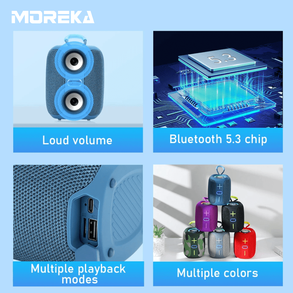 Bocina Moreka 404 RGB, Bluetooth, TF Card, Radio FM, USB6