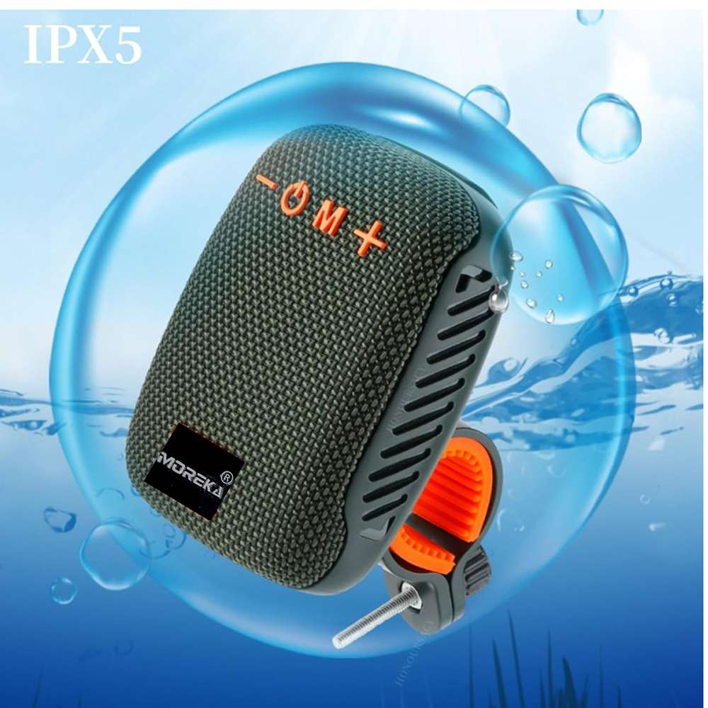 Bocina Moto Bluetooth Moreka 405 TF Card Radio FM Resistente al agua 8w6