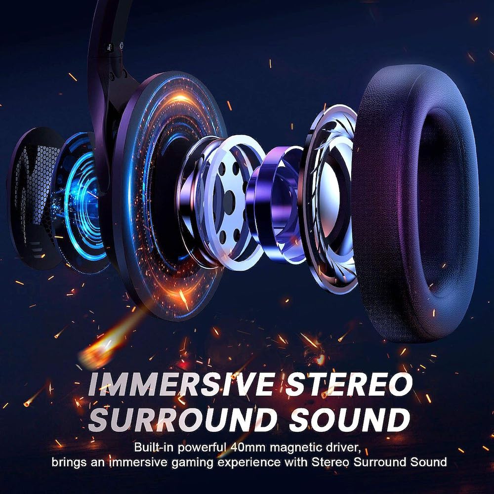 Diadema Gamer EKSA Air Joy micrófono, auriculares con cable para PC, Xbox PS4, PS5, Switch, micrófono con cancelación de ruido6