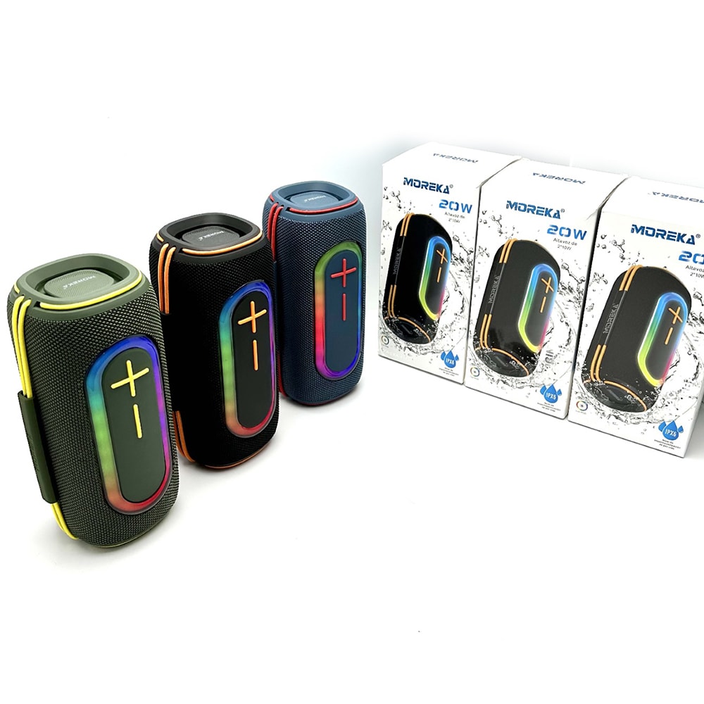 Bocina Moreka 411 20W, Bluetooth, TF Card, Radio FM, USB Contra Agua IPX611