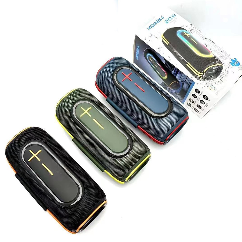 Bocina Moreka 411 20W, Bluetooth, TF Card, Radio FM, USB Contra Agua IPX612