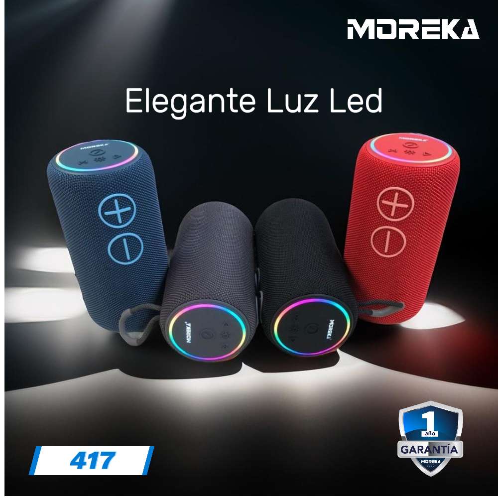 Bocina Moreka 417 16W 2000mAh Bluetooth, TF Card, Radio FM, USB Contra Agua IPX63