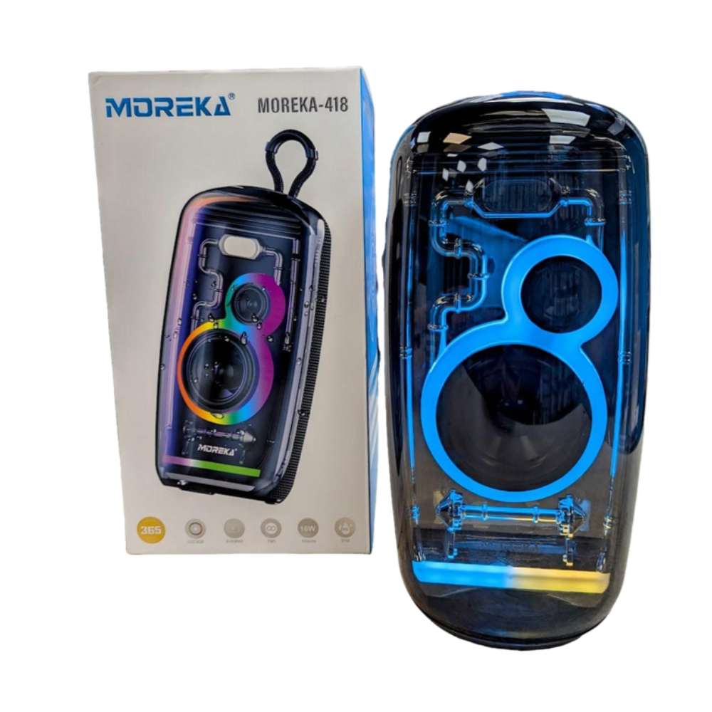 Bocina Bluetooth Moreka RGB 16W 2000mAh Resistente al agua 0