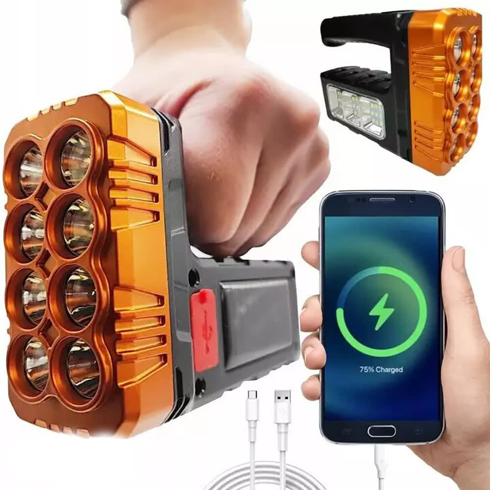 Linterna super brillante de 8 Leds + COB Solar Moreka 7702A5