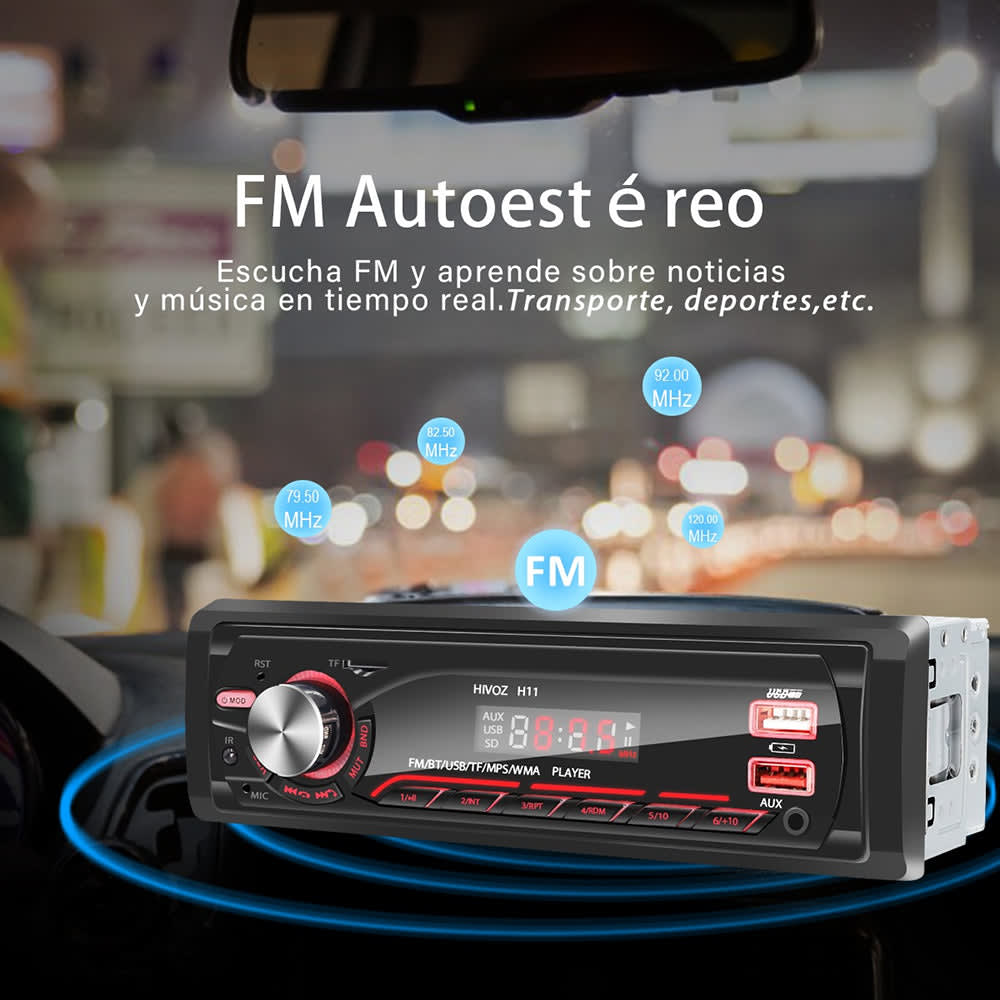 Auto Estereo Coche Reproductor Mp3 Radio Con Bt Aux 2usb Sd SY-12004