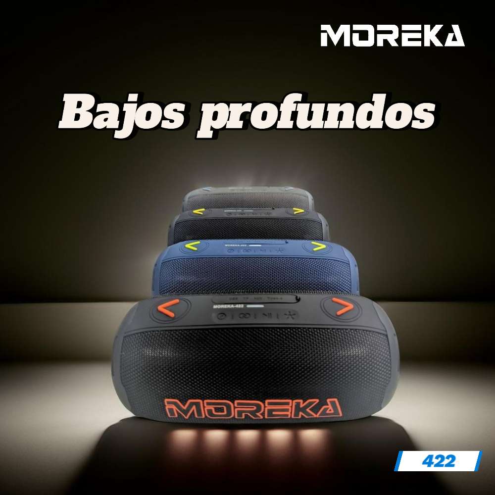 Bocina Moreka 422 20W 3600mAh 5-6 hrs de bateria Bluetooth, Contra Agua IPX64