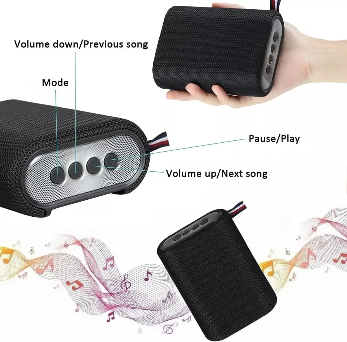 Bocina Moreka T35, Bluetooth, TF Card, Radio FM, USB.11