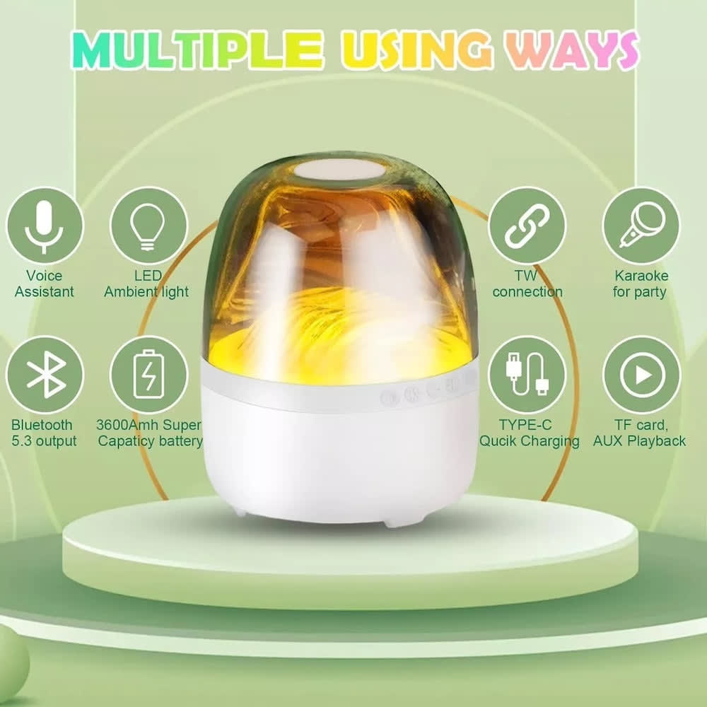 Bocina Lampara Karaoke Bluetooth  microfono portatil ML-284