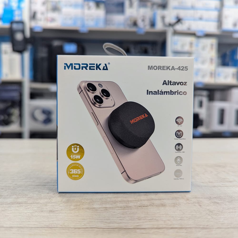 Bocina Moreka 425 6W 600mAh 6-8 hrs de bateria Bluetooth Magnetica MagSafe IPX67