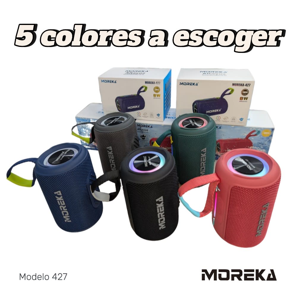 Bocina Bluetooth Moreka 427 8W 1200mAh Resistente al agua4