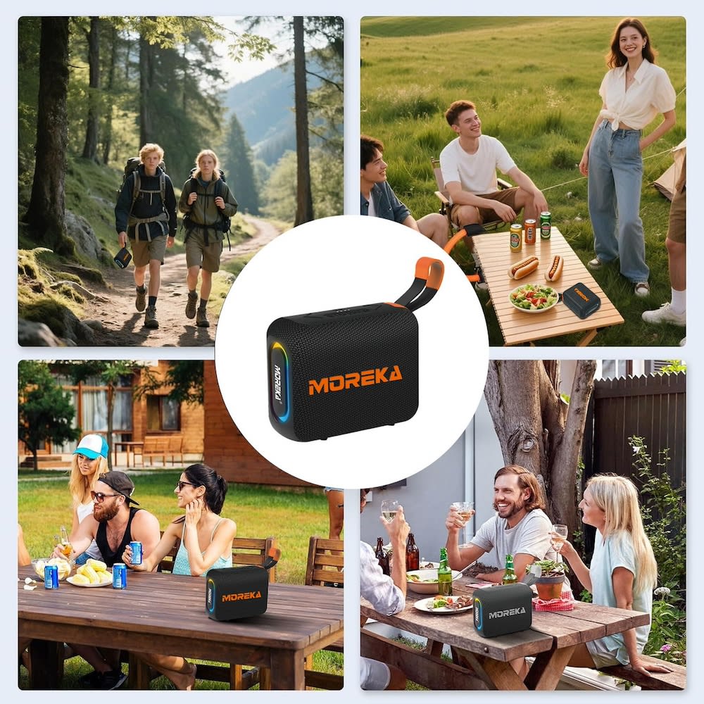 Bocina Power Bank Moreka 428 10W 5000mAh cables tipo IP y C hasta 25 Horas7
