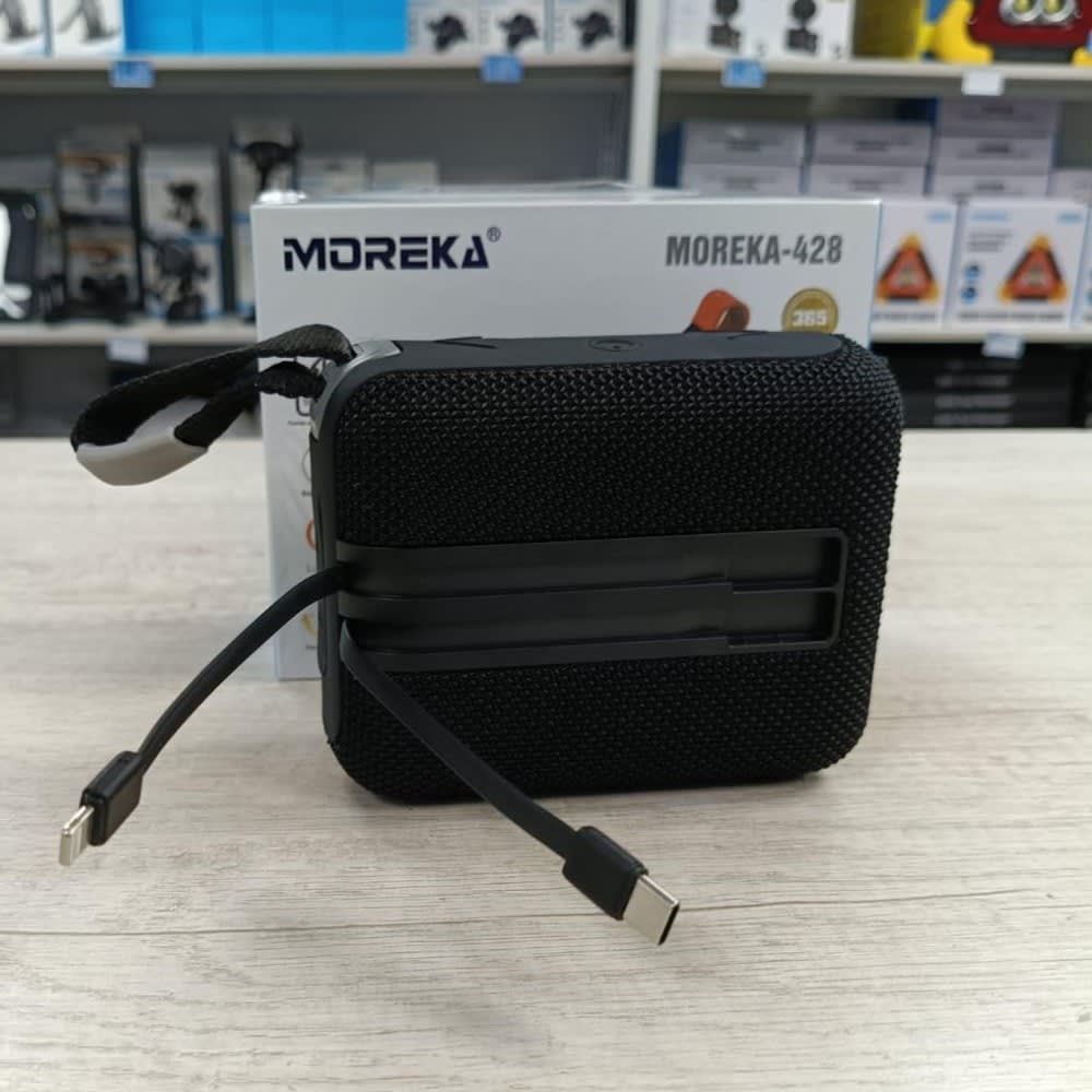 Bocina Power Bank Moreka 428 10W 5000mAh cables tipo IP y C10