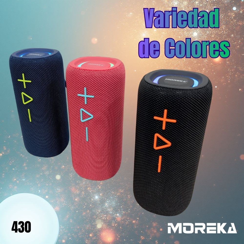 Bocina Moreka 430 20W 2400mAh 4-5 hrs de bateria Bluetooth IPX63