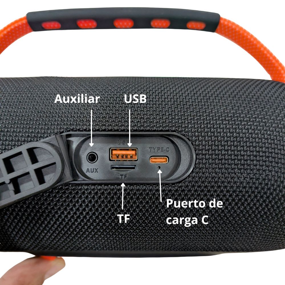 Bocina Moreka 432 25W 3600mAh 4-5 hrs de bateria Bluetooth RGB IPX65