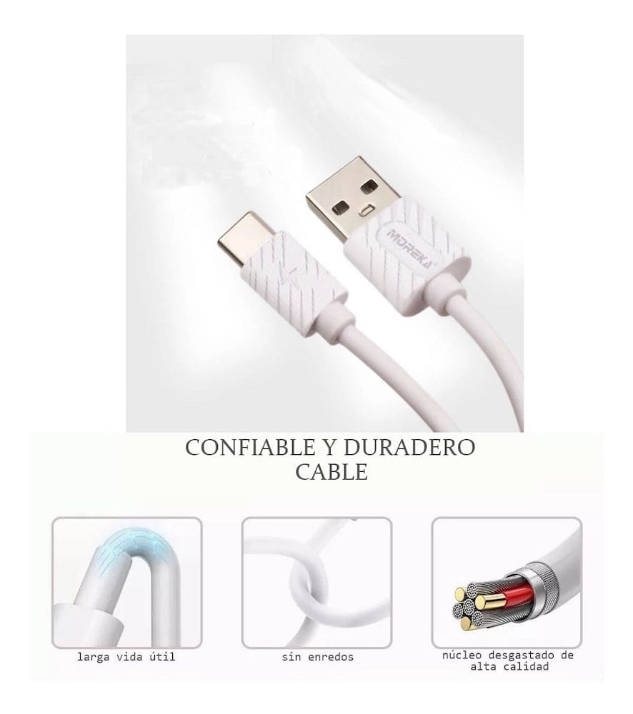 Cargador Moreka MR2611  2.0A Usb Cable Tipo C7