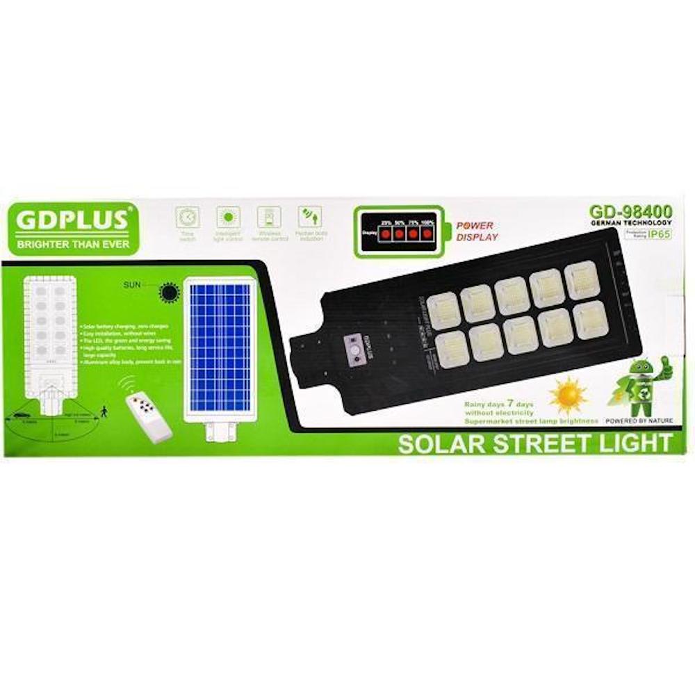 Luminaria Suburbana Alumbrado Publico Solar 400W con Sensor Movimiento GD-984009