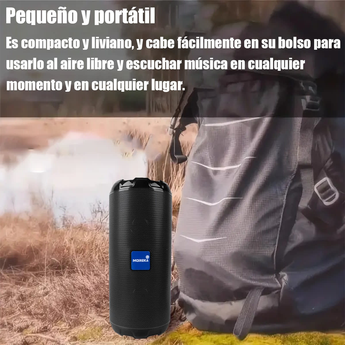 Bocina  Moreka 622, Bluetooth, TF Card, Radio FM, USB, Waterproof IPX54