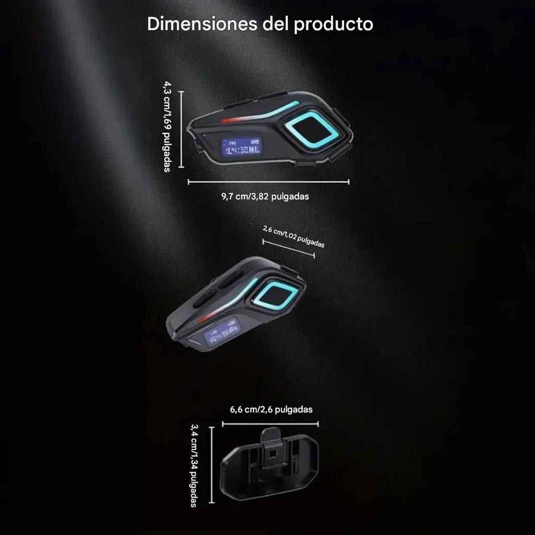 Intercomunicador Para Casco Bluetooth Fm 40h Batería Tk-25714
