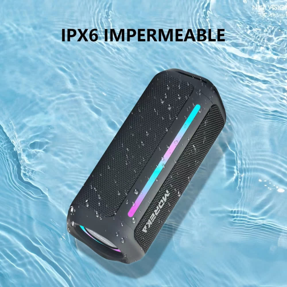 Bocina Bluetooth Moreka 375 Resistente al agua IPX6, Radio FM, USB, Micro SD15
