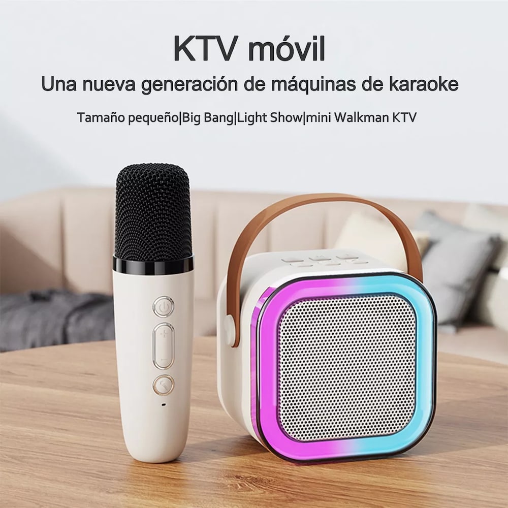 Bocina Karaoke Bluetooth FM dual microfonos portatil WL-3958