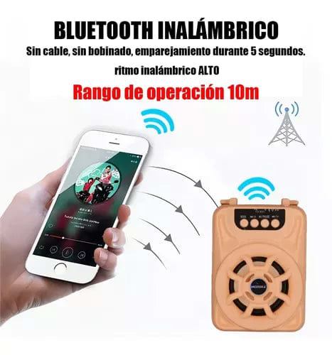 Bocina MOREKA TO-3031, LED, USB, Micro SD, Aux.9