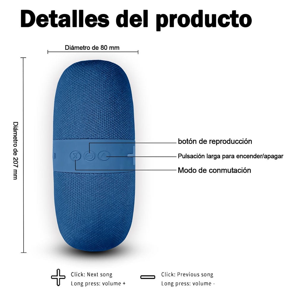 Bocina Bluetooth Moreka 300 TF Card Radio FM Resistente al agua11