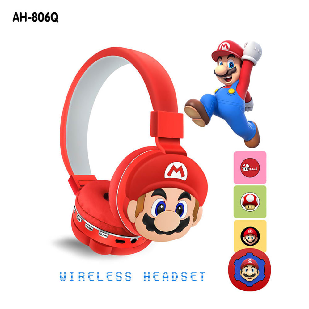 Audífonos Diadema Bluetooth  Mario Bros Inalámbrico Plegable5