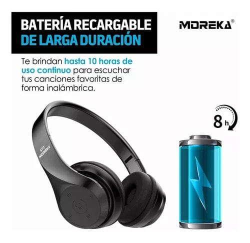 Audífonos Diadema Bluetooth  Moreka ST2 Inalámbrico Plegable7