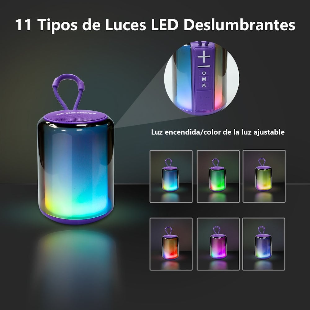 Moreka 370, Bluetooth, Luz RGB TF Card Radio FM USB8