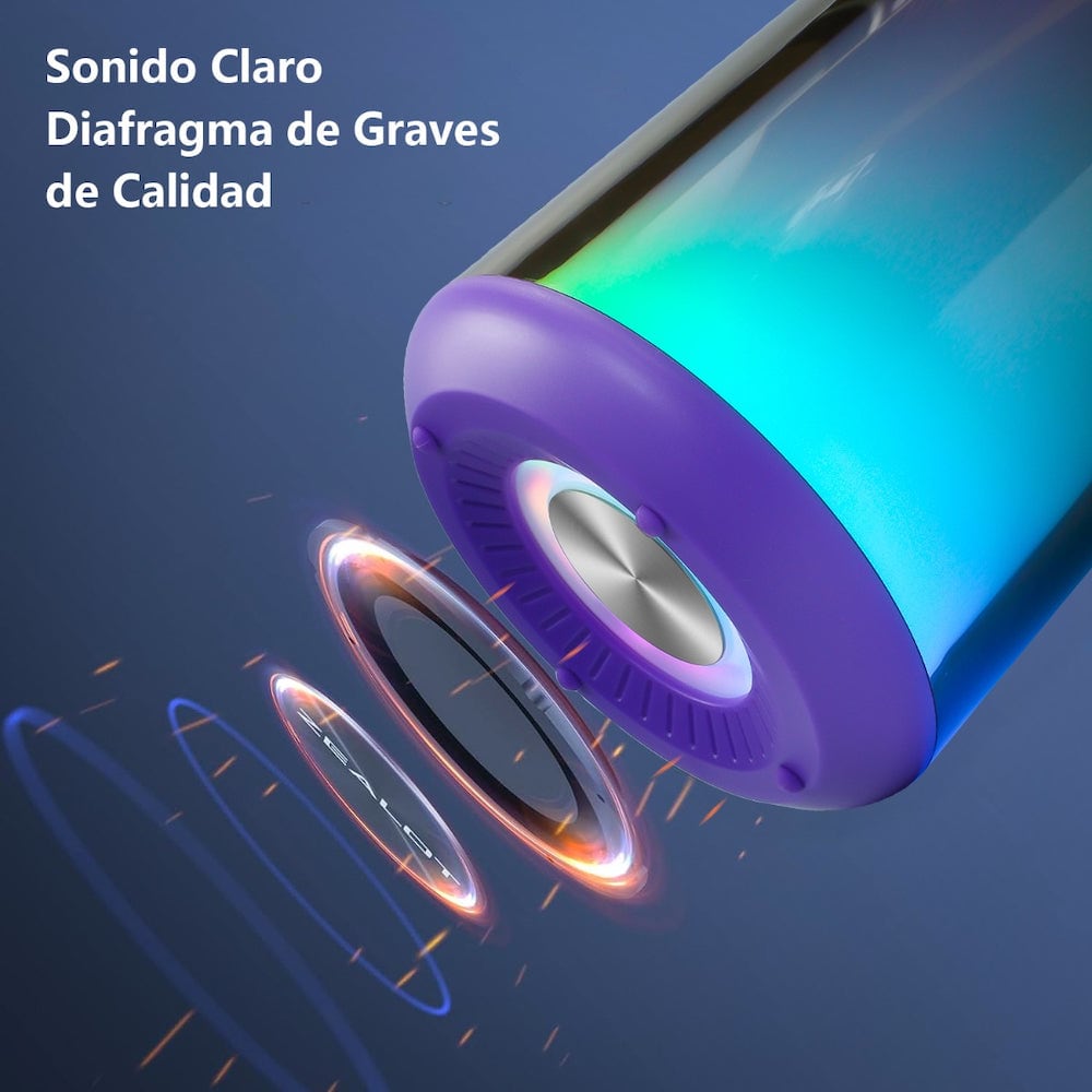 Moreka 370, Bluetooth, Luz RGB TF Card Radio FM USB9