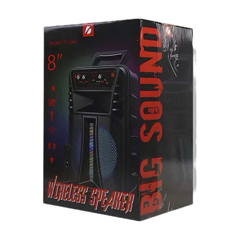 Bocina KTS-1563, Bluetooth, TF Card, Radio FM, USB MIC. 8