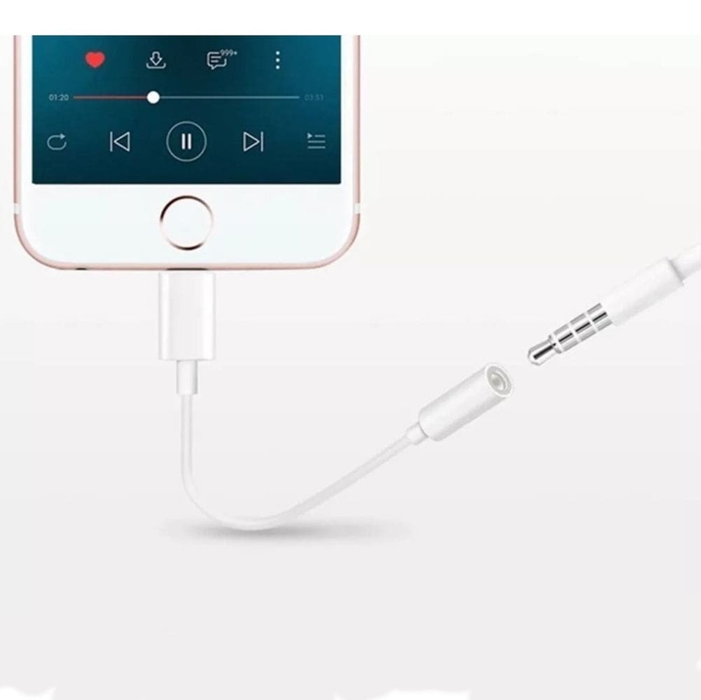 Convertidor iPhone a 3.5mm Auxiliar Audifonos 5